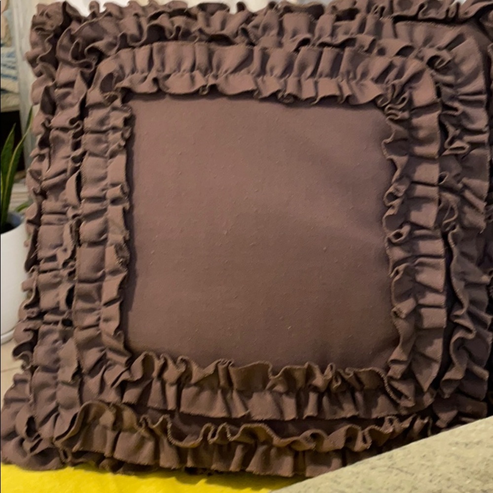 Ruffled accent pillow